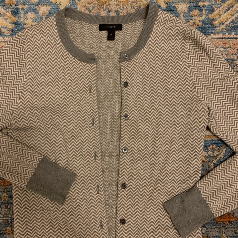 J.Crew Herringbone Cardigan - Picture 2 of 8